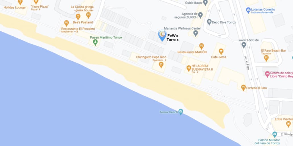 FeWo Torrox (El Pino) auf Google-Map